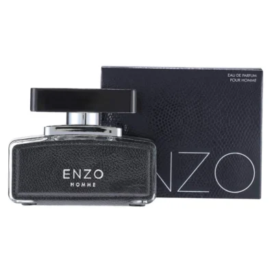 Flavia Enzo Homme Perfume for Men - EDP - 100 ml bottle with dark blue gradient and silver cap