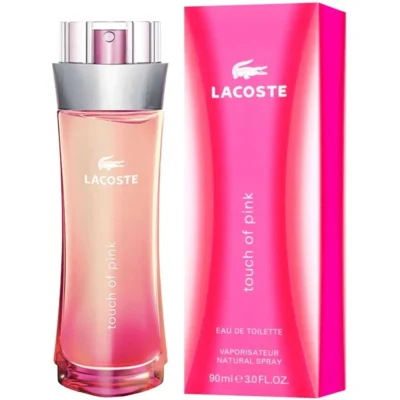 Lacoste Touch of Pink Perfume for Women EDT in 90 ml bottle with pink gradient