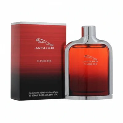 Jaguar Classic Red Perfume for Men EDT 100 ml with sleek red bottle and silver cap