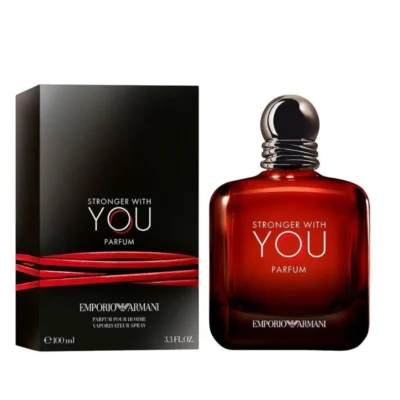 Emporio Armani Stronger With You Parfum for Men in 100 ml bottle with woody aromatic notes