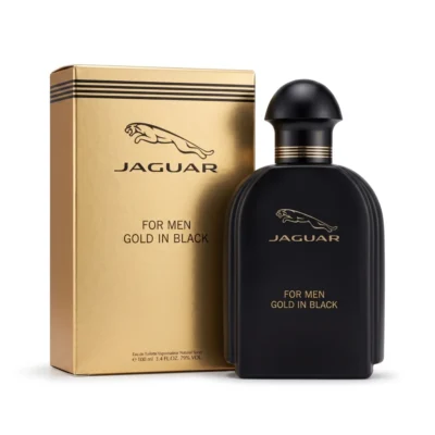 Jaguar Gold in Black Perfume for Men - EDT - 100 ml, a bold and sophisticated fragrance in a sleek black bottle